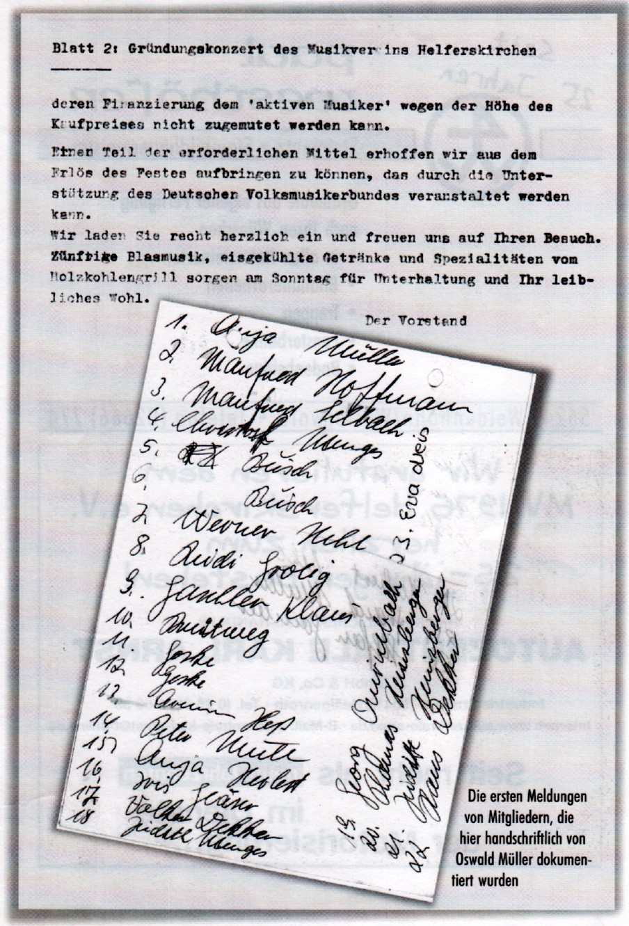 Unser Gr&uuml;ndungskonzert