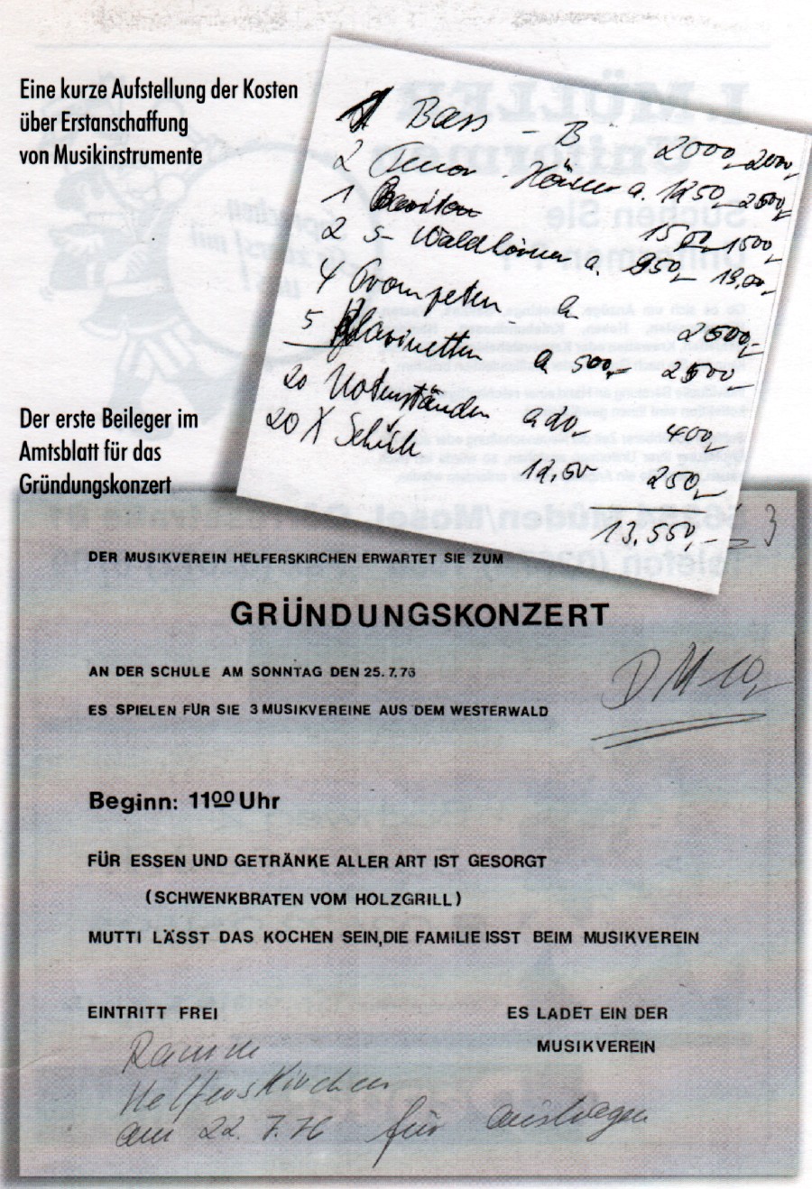 Unser Gr&uuml;ndungskonzert