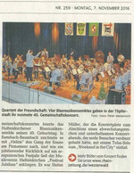 Westerw&auml;lder Zeitung von November 2016